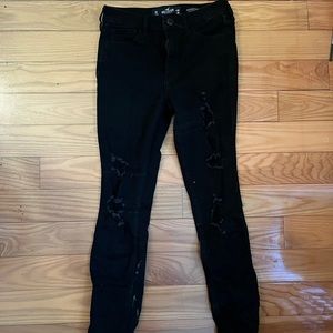 Hollister high rise crop super skinny jeans